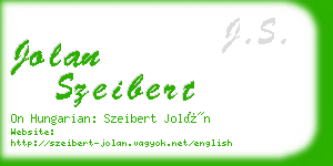 jolan szeibert business card